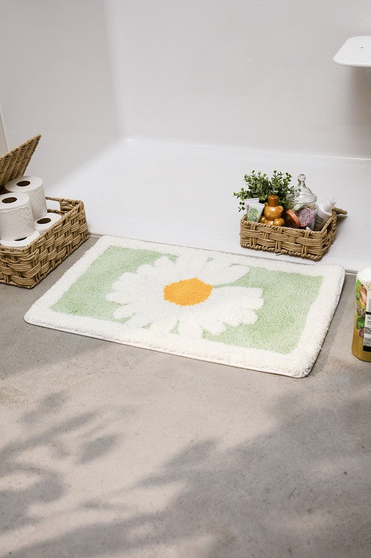 Daisy- Soft Bath Mat Daisy Bathroom Rug   