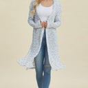 Double Take Open Front Longline Cardigan