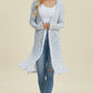 Double Take Open Front Longline Cardigan Cardigan