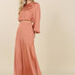 Dressed up satin two-piece mermaid dress set Maxi Dress Brick M 