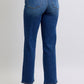 Judy Blue Side Seam Detail Straight Jeans with Pockets Womens Jeans