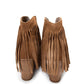 Amos Fringe Ankle Bootie in Tan Suede Shoes   