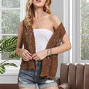 ADORA Crochet Vest With Scallop Hem