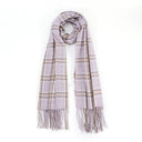 Cozy Chic: Two-Tone Plaid Fringe Scarf