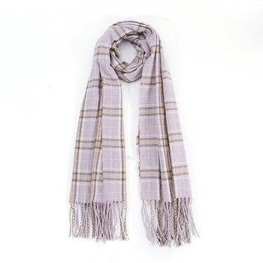 Cozy Chic: Two-Tone Plaid Fringe Scarf