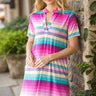Heimish Striped Short Sleeve Mini Tee Dress Plus Size