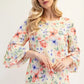 Celeste Soft Floral Ruffle Trim Dress Plus Size Womens Midi Dress