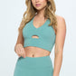 Two Piece Activewear Set with Cut-Out Detail Activewear Set Green S 