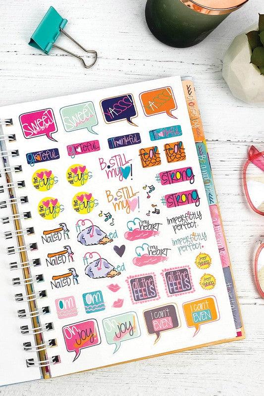 Gratitude Journal with Stickers Non-Dated 52-Week - Three Mad Hatters Mercantile 