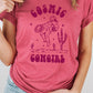 Cosmic Cowgirl Graphic Tee Womens Graphic T-shirt Heather Berry S 