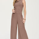 Basic Bae Ribbed Tank and Wide Leg Pants Set