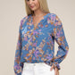 Floral chiffon blouse Womens Blouse   