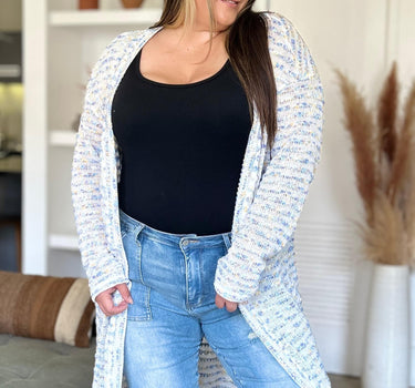 Double Take Open Front Longline Cardigan