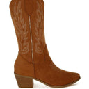 Mae Embroidery Detail Cowboy Boots