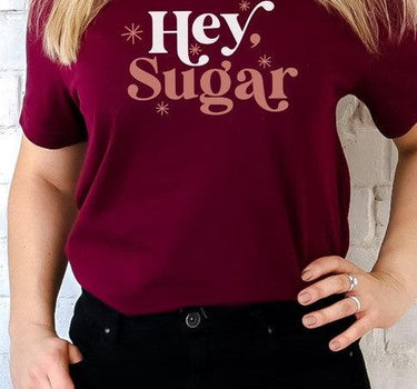 Hey Sugar Sparkle Valentines Day Graphic Tee