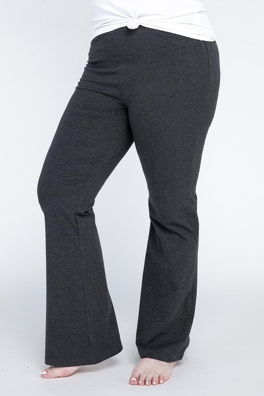 Plus Everyday Flare Bottoms  Chacoal 1X 