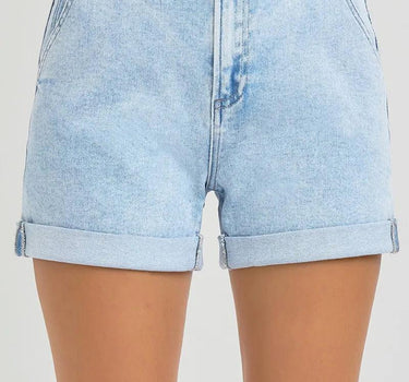 RISEN High Rise Belted Roll Up Shorts