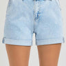 RISEN High Rise Belted Roll Up Shorts