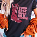 Howdy Honey XOXO Boots Valentines Graphic Tee