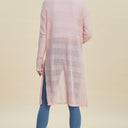 Double Take Open Front Longline Cardigan