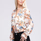 Floral chiffon blouse Womens Blouse   