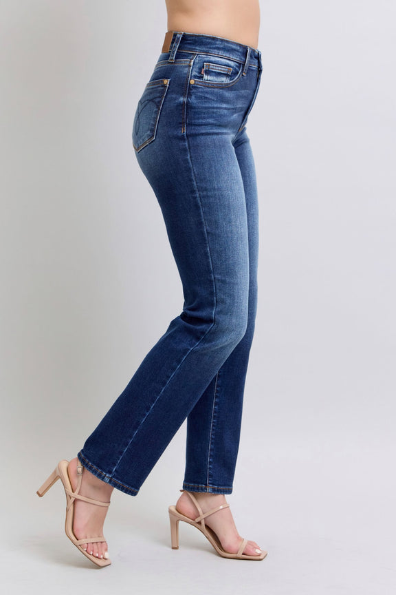 Judy Blue Washed Straight Leg Jeans with Pockets Womens Jeans