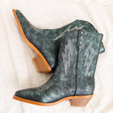 The Bowie Boot in Metallic Teal