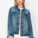 RISEN Distressed Button Up Jacket