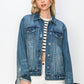 RISEN Distressed Button Up Jacket Womens Jacket