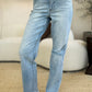 Judy Blue Full Size High Waist Distressed Straight Jeans Womens Straight Leg Jeans   