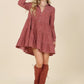 Corduroy tiered dress Womens Corduroy Dress   