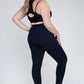 Plus Size V Waist Full Length Leggings Leggings   