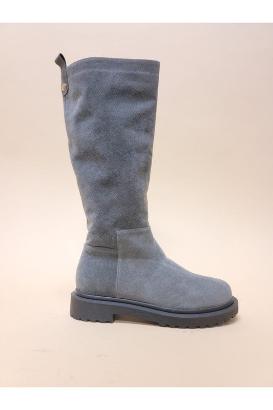 UNA-LONG BOOTS boots GREY SUEDE 6 