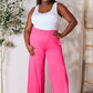 Double Take Full Size Smocked Wide Waistband Wide Leg Pants Womens Lounge Pants   