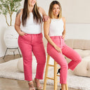 RFM Crop Dylan Tummy Control High Waist Raw Hem Jeans