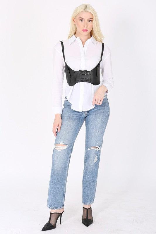 A Little Edge Underbust Corset Belt - Three Mad Hatters Mercantile 