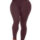 Corset Waist Buttery Soft leggings Body Shaper Leggings Burgundy S 