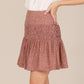 Floral smocked skirt Mini Skirt   