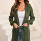 Cable-Knit Dropped Shoulder Cardigan Cardigan Moss 2XL 