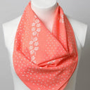Dot and Floral Border Bandana Scarf