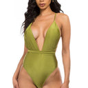 Sultry Waves: Crisscross Cut-Out One-Piece Swimsuit