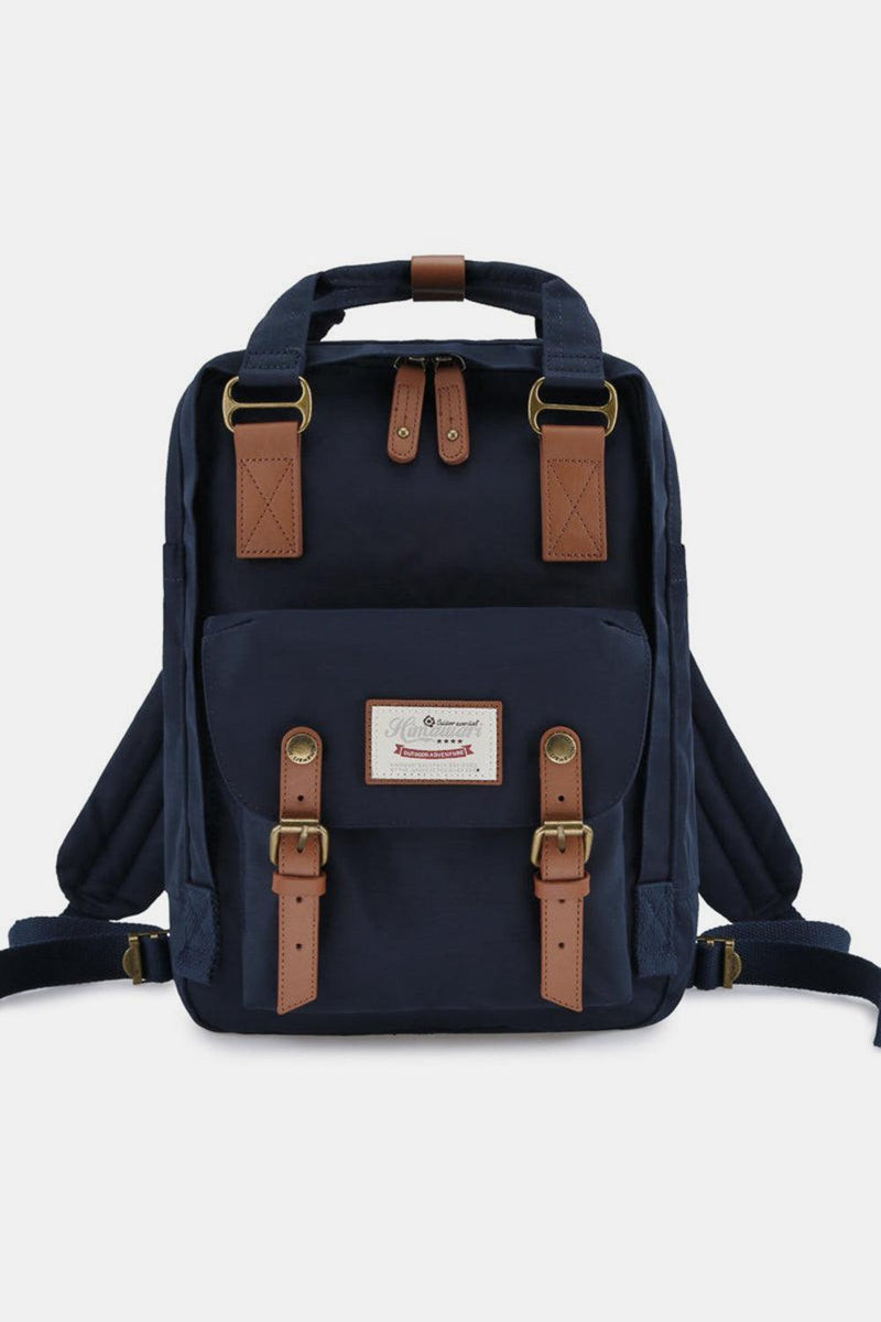 Himawari Contrast Waterproof Nylon Backpack Bag - Three Mad Hatters Mercantile 