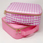 Glam Girl Cosmetic Case Cosmetic Case Pink Gingham One Size 