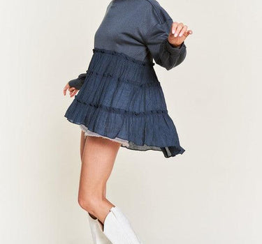 Cozy Chic- Mock Neck Tunic Knit Top