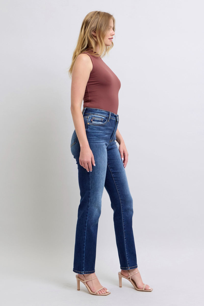 Judy Blue Washed Straight Leg Jeans with Pockets Womens Jeans