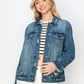 RISEN Distressed Button Up Jacket Womens Jacket