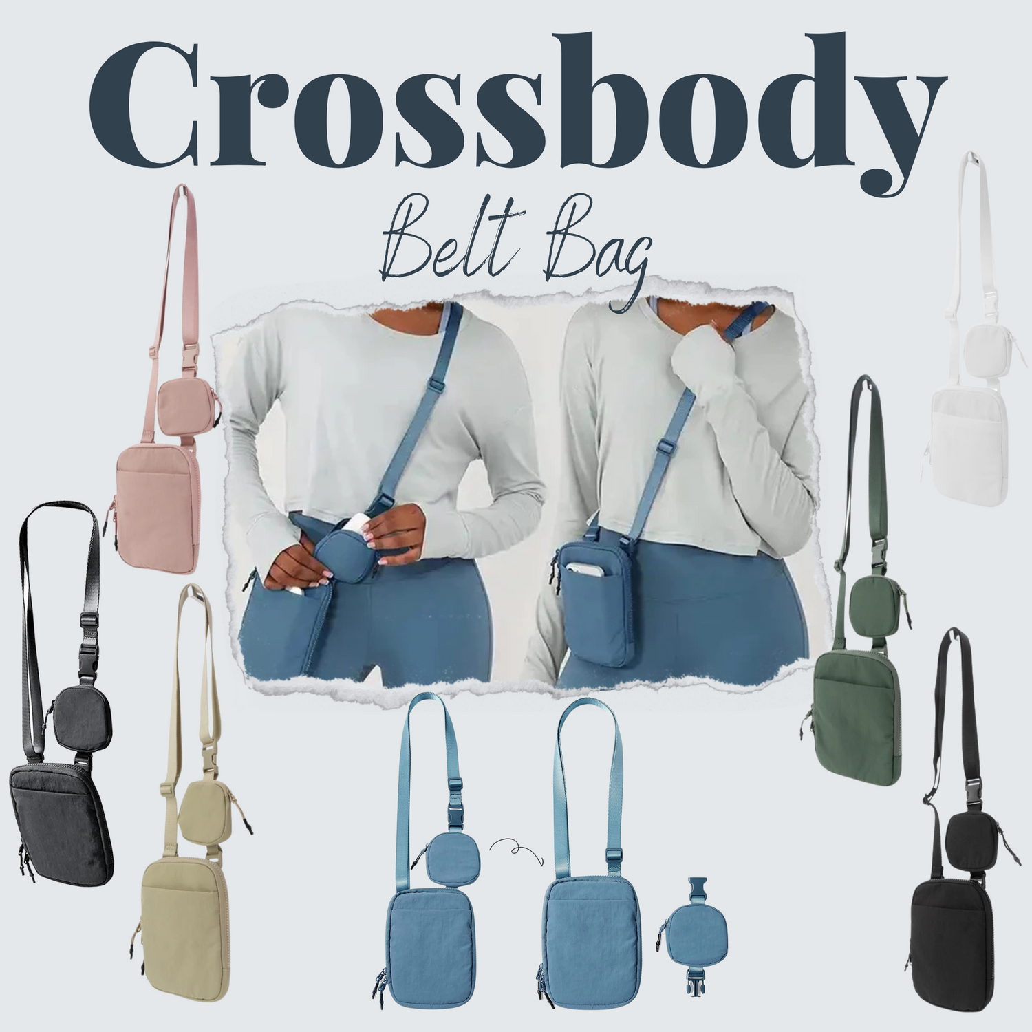 Nylon Crossbody & Belt Bag    