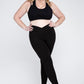 Plus Size V Waist Full Length Leggings Leggings   