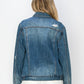 RISEN Distressed Button Up Jacket Womens Jacket