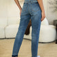 Judy Blue Full Size Mid Rise Rigid Magic Release Hem Jeans Womens Jeans   